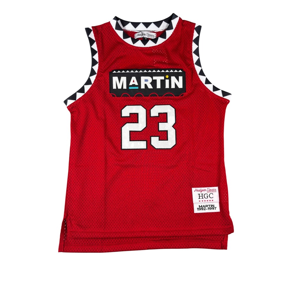 Headgear Classics Martin Payne Youth Basketball Jersey Red Marty Mar 23 Medium